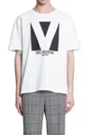 Valentino Mens Avorio Logo-print Crew-neck Cotton-jersey T-shirt In White