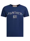 Valentino Garavani Vintage-effect Blue Cotton T-shirt In Blue