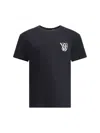 Valentino Cotton T-shirt With Vg Patch In Blue