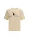 Valentino Garavani Cotton T-shirt With Made In Print Clothing In Brown