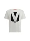 Valentino Mens Avorio Logo-print Crew-neck Cotton-jersey T-shirt In White