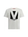Valentino Mens Avorio Logo-print Crew-neck Cotton-jersey T-shirt In White