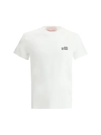 Valentino Vlogo Patch T-shirt With In White
