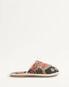 Valentino Paisley-print Slides In Multicolour/ivory