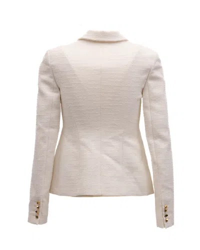 Valentino Garavani Tailored With Gold Stud Buttons Blazer In White