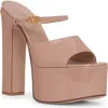 Valentino Vlogo Tan-go 155 Patent Platform Sandal In Multi