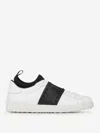 Valentino Open Sneaker With Contrasting Panel And Studded Heel In White