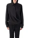 Valentino Black Techno Light Wool Shirt