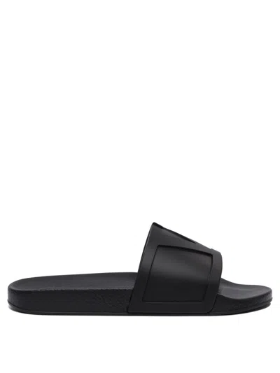 VALENTINO GARAVANI VALENTINO GARAVANI TEXTURED RUBBER SLIDES