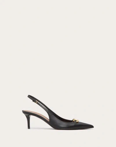 Valentino Garavani The Bold Edition Vlogo Calfskin Slingback Pump 60mm Woman Black 41.5