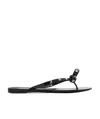 Valentino Garavani The Rockstud Rubber Flip Flops In Black