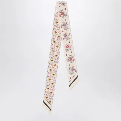 Valentino Floral Scarf In Multicolour