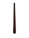 Valentino Diagonal Stripe Pointed Tip Tie In Brown