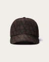 Valentino Garavani Toile Iconographe Baseball Cap In Ebony/black