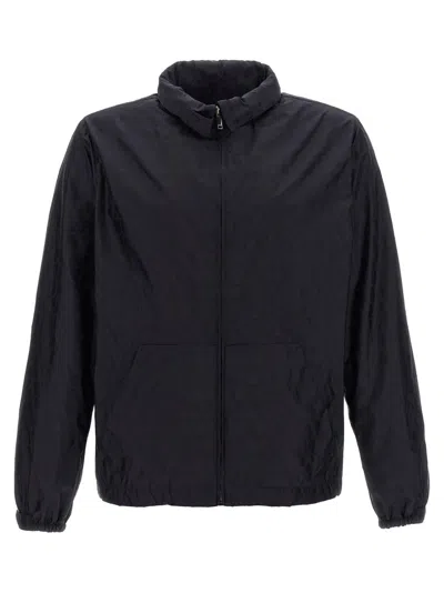 Valentino Windbreaker Iconographe Geometric Pattern In Black