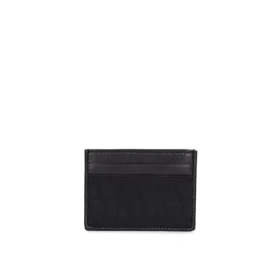 Valentino Garavani Garavani Toile Iconographe Card Holder In Black