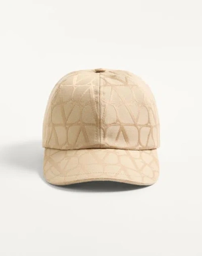 Valentino Garavani Toile Iconographe Cotton Baseball Cap Woman Beige 58