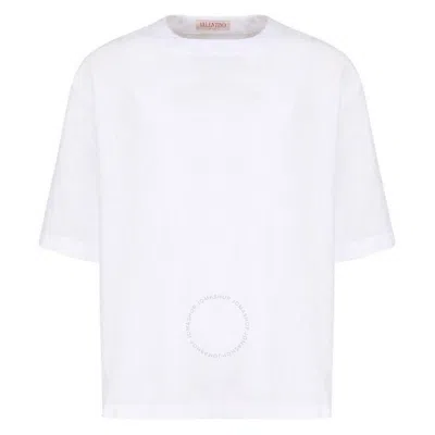 Valentino Garavani Toile Iconographe Crewneck Short-sleeved T-shirt In White