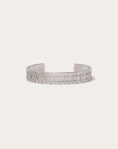 Valentino Garavani Toile Iconographe Metal Cuff In パラジウム