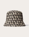Valentino Bucket Hat | Toile Iconographe | Nylon T In Beige/black