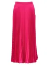 Valentino Garavani Toile Iconographe Pleated Silk Skirt In Red