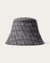 Valentino Garavani Toile Iconographe Reversible Bucket Hat Woman Grey/dark Grey 58 In Grey/dark Grey