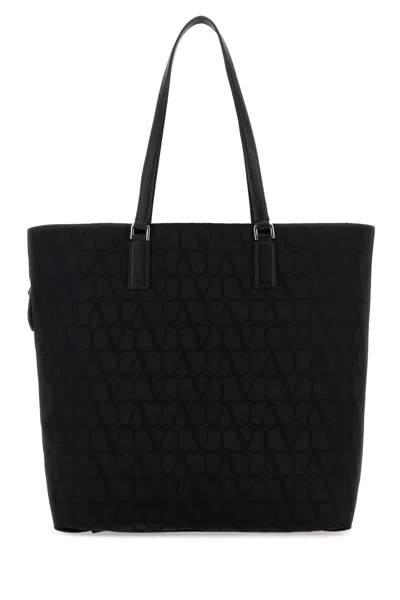 Valentino Garavani Black Tolie Iconographe Tote Bag
