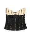Valentino Plusdepois Print Chiffon Top With Handmade Draping And Bow Detail