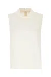Valentino Draped Neckline Sleeveless Top