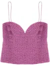 Valentino Silk Polka-dot Top In Absolute Rose/nero