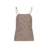Valentino Womens  Garavani Sleeveless Metallic-knit Top In Multicolour