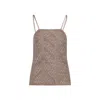 Valentino Womens  Garavani Sleeveless Metallic-knit Top In Multicolour