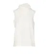 Valentino Draped Neckline Sleeveless Top In White