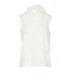 Valentino Draped Neckline Sleeveless Top In White