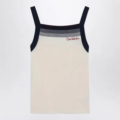 VALENTINO VALENTINO GARAVANI TOP WITH CHEZ VALENTINO GARAVANI EMBROIDERY IN