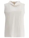 Valentino Sleeveless Silk Top Without In White