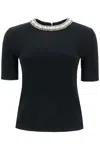 Valentino Gem-embellished Sweater In Black