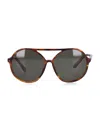 Valentino Garavani Tortoiseshell Aviator Sunglasses In Brown
