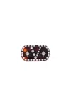 Valentino Garavani Tortoiseshell Green Hair Clip With Crystals And Gold Details Women In Green