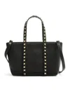 Valentino Garavani Rockstud Small Garnet Calfskin Shopping Bag