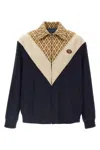 Valentino Wool And Cotton Jacket With Chevron Pattern In Multi