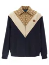 Valentino Wool And Cotton Jacket With Chevron Pattern In Multi