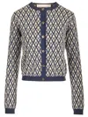 Valentino Knitwear Logo In Blu