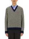 Valentino Wool Jumper With Toute La V Jacquard Pattern