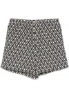 Valentino Bermuda Shorts In Cotton Poplin With All Over Toute La V Print