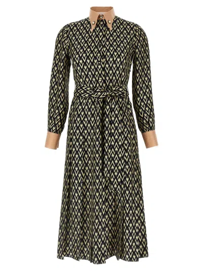 VALENTINO VALENTINO GARAVANI TOUTE LA V MIDI DRESS