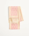 Valentino Toute La V Silk Scarf In Cream/pink