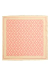 Valentino Garavani Toute La V Silk Square Scarf In Pink