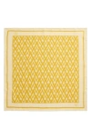 Valentino Garavani Toute La V Silk Square Scarf In Yellow