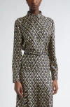 Valentino Garavani Toute La V Silk Twill Button-up Shirt